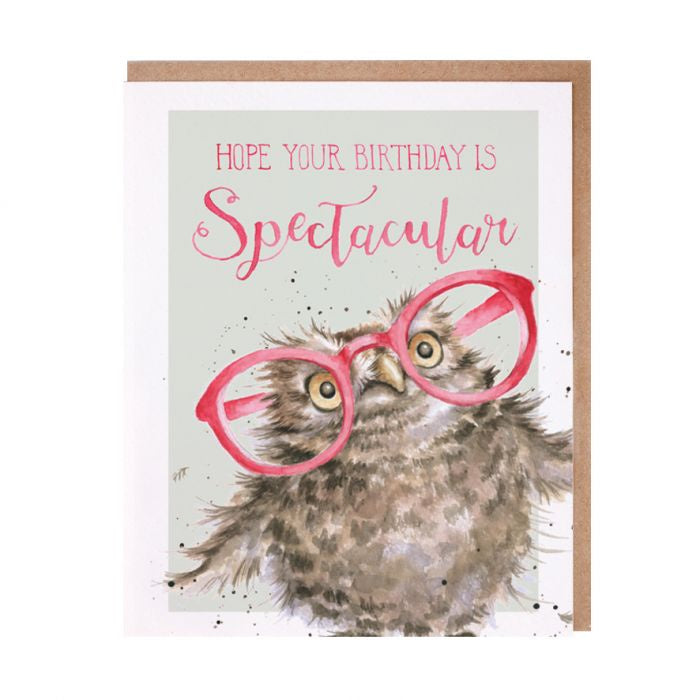 ‘Spectacular’ Owl Birthday Card - Wrendale Occasion Card