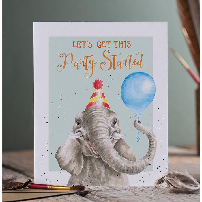 'Let's Get This Party Started' Wrendale Occasion Card