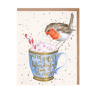 ‘Winter Warmer’ Robin - Wrendale Christmas Card