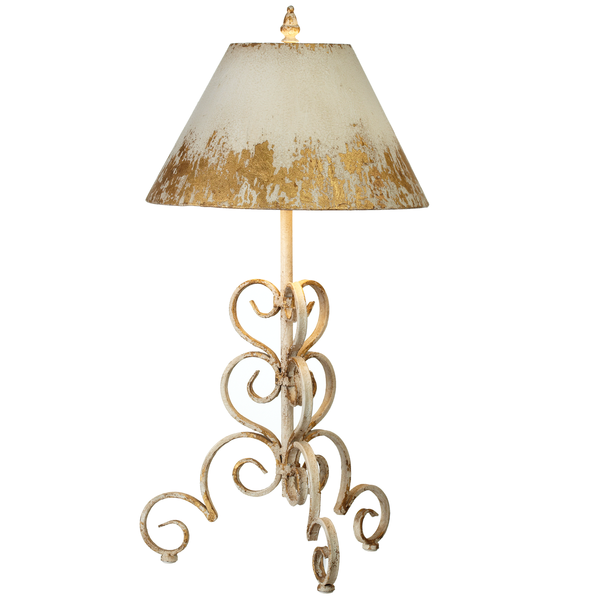 Ivory Scroll Accent Lamp