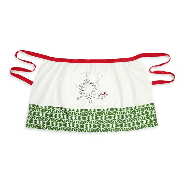 Skating Snowman Half Apron