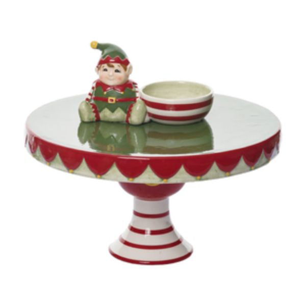 Santa's Elf Pedestal Dip Bowl
