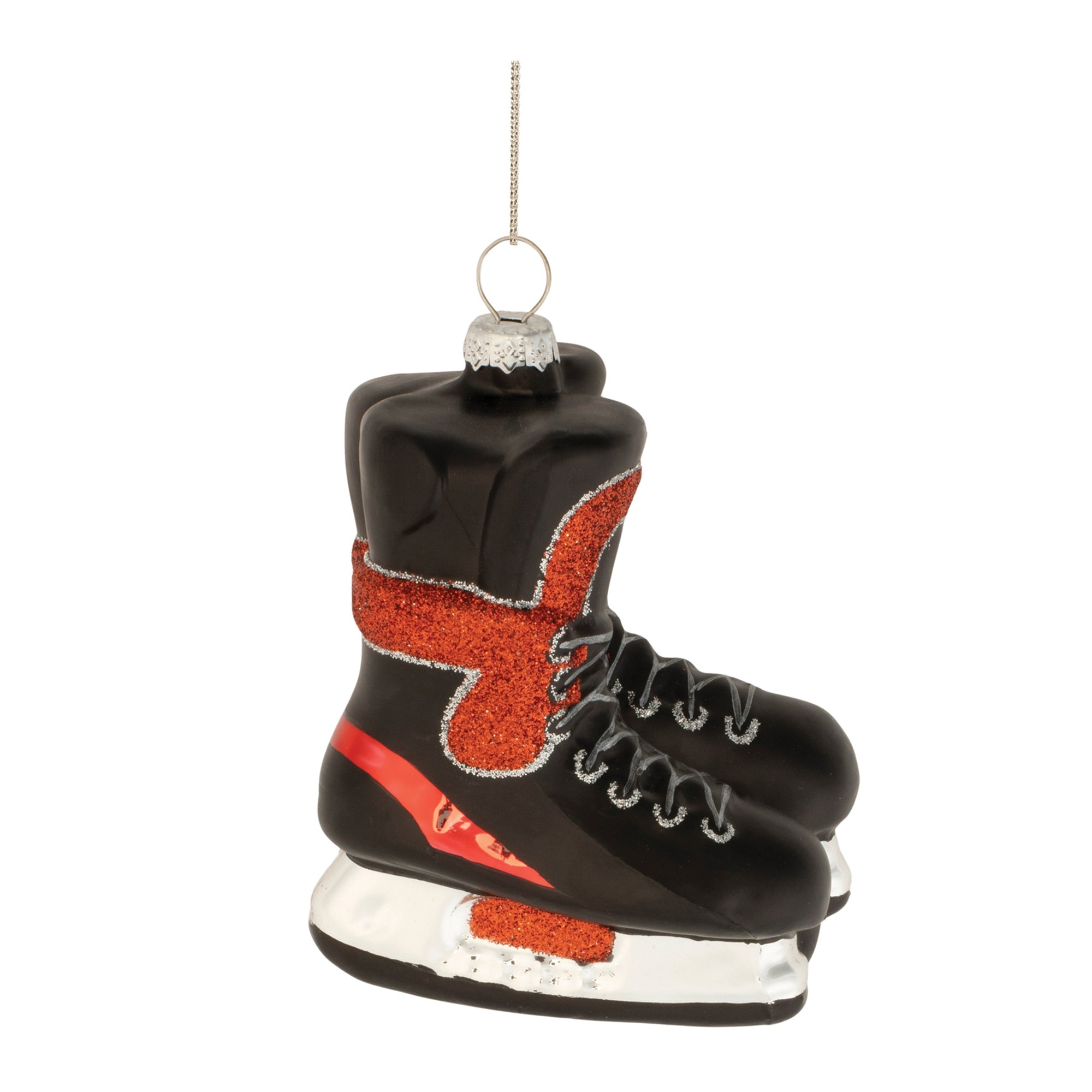 Glass Hockey Skates Ornaments