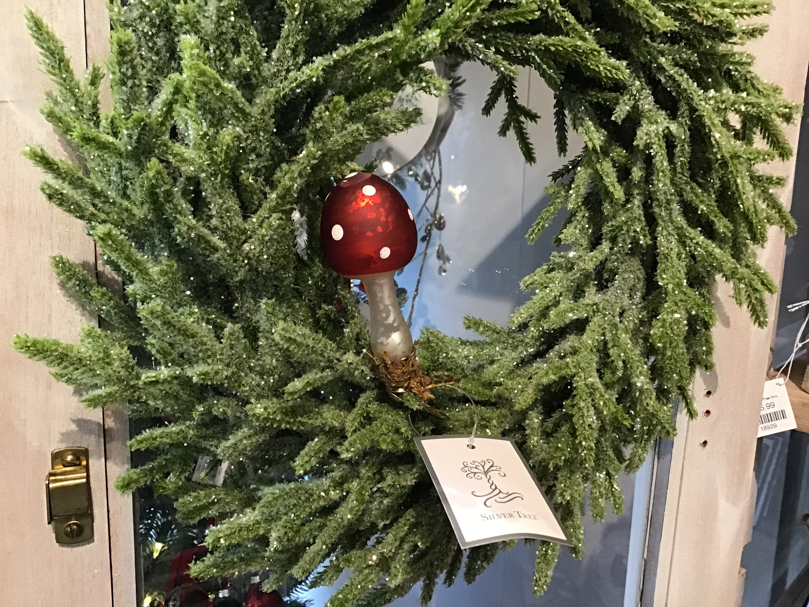Glass Clip-On Mushroom Ornament