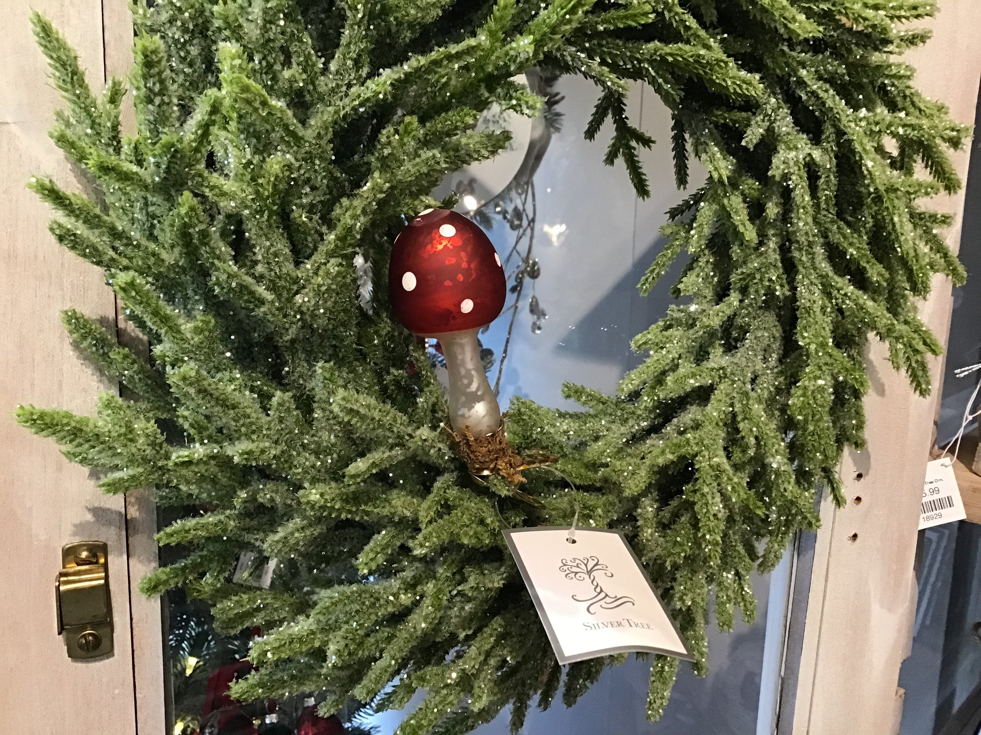 Glass Clip-On Mushroom Ornament