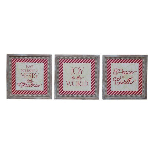 Hobnail Christmas Greeting Sign