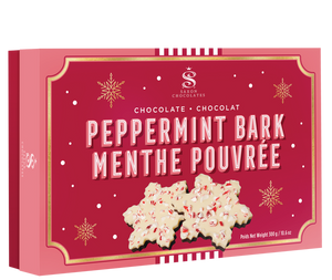 Box of Peppermint Bark Snowflakes