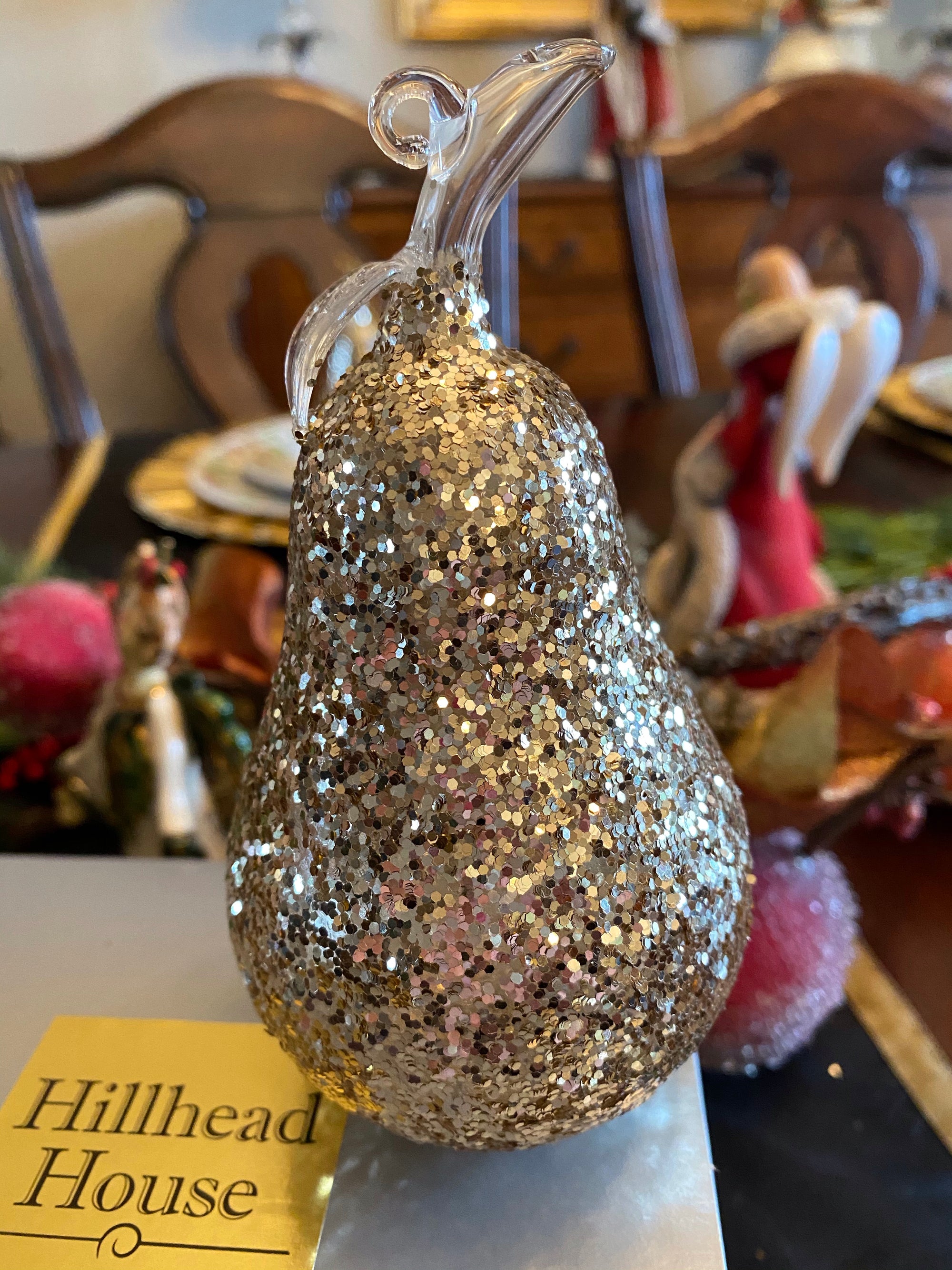 Gold Glittered Pear