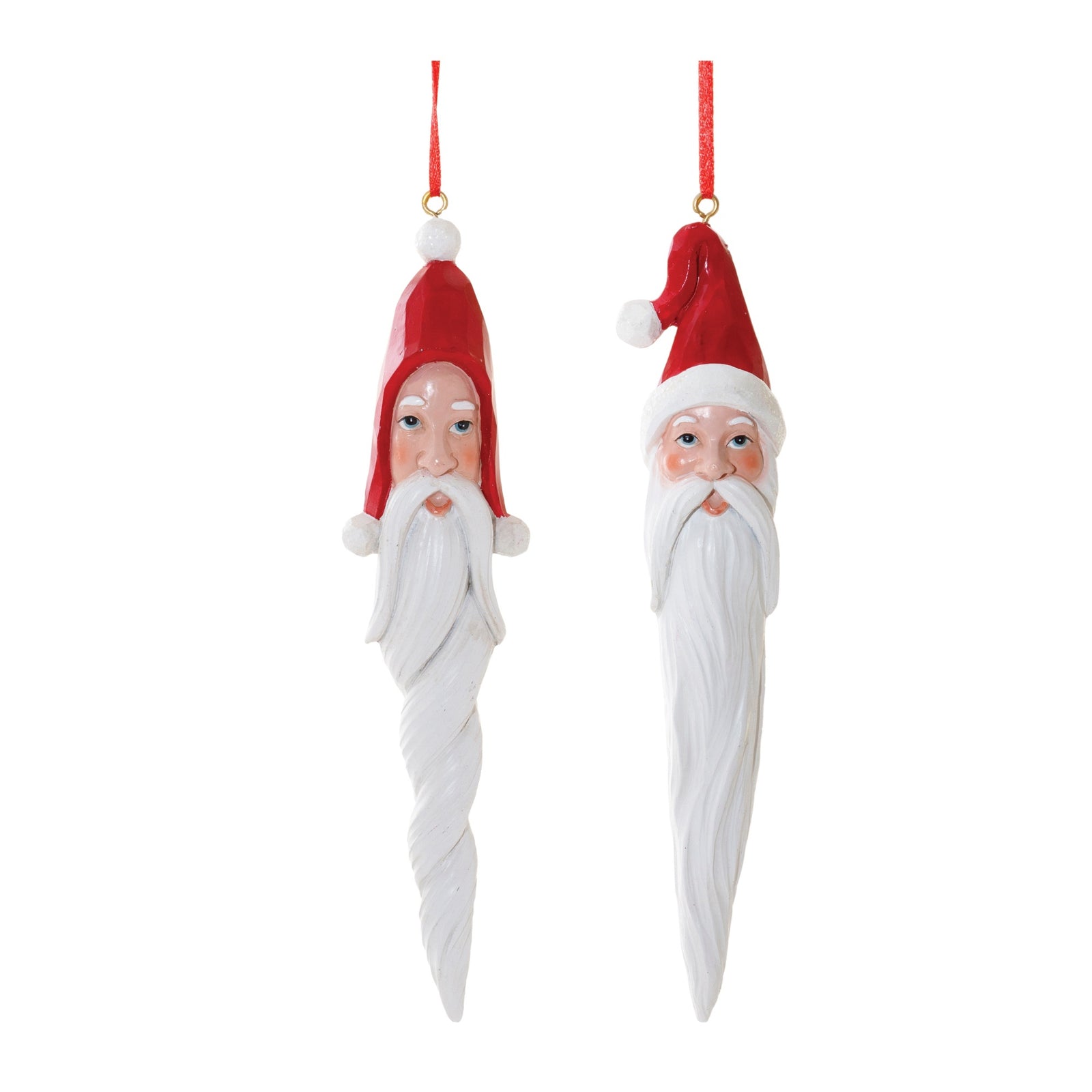 Santa with Hat Drop Ornament