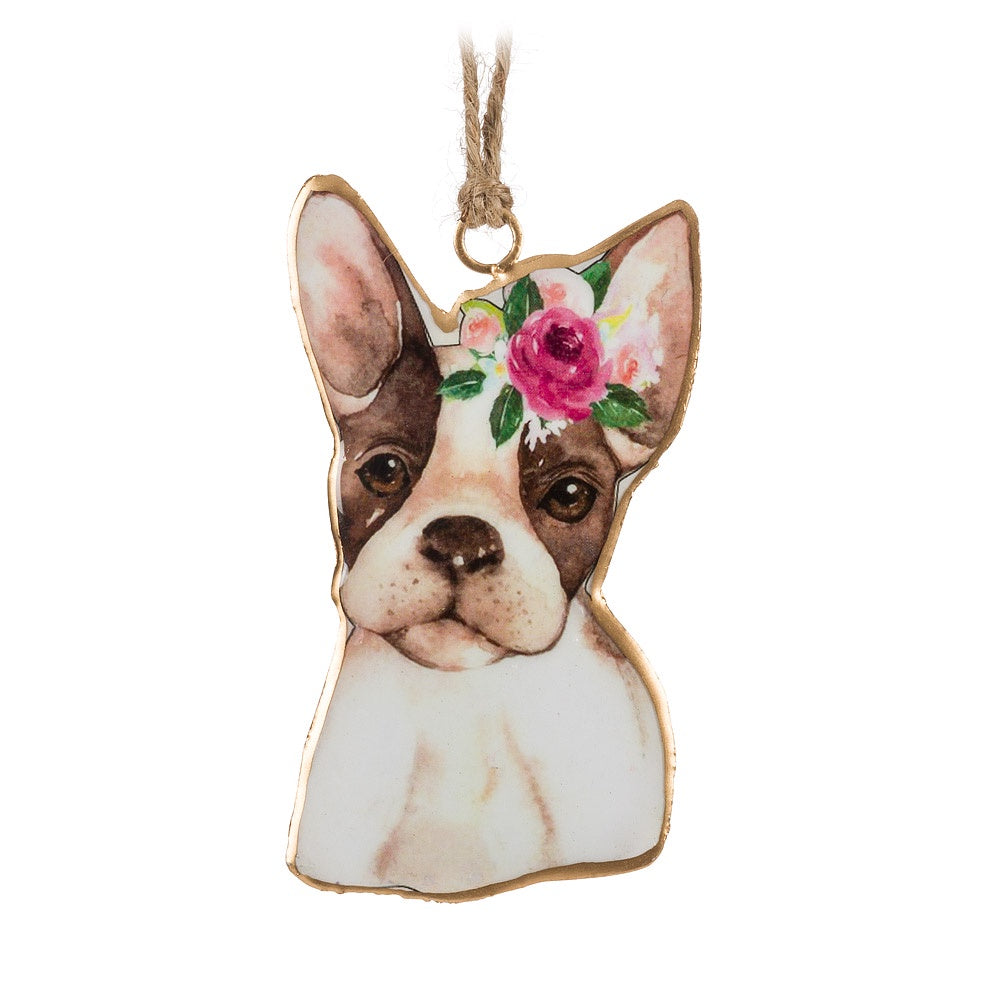 Frenchie with Flowers