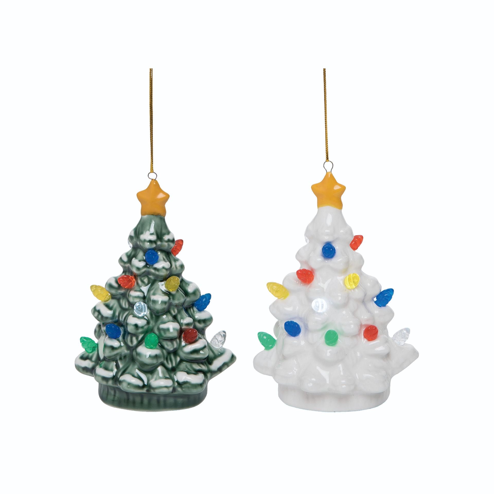 Vintage Ceramic Tree Ornaments