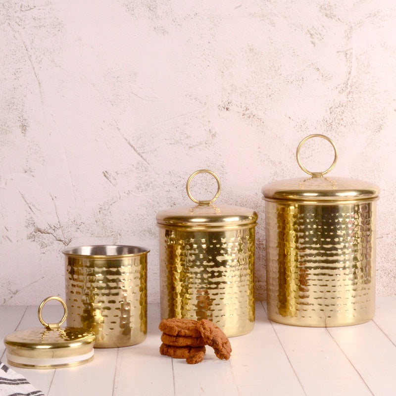 Gold Marigold Canisters - Set of 3