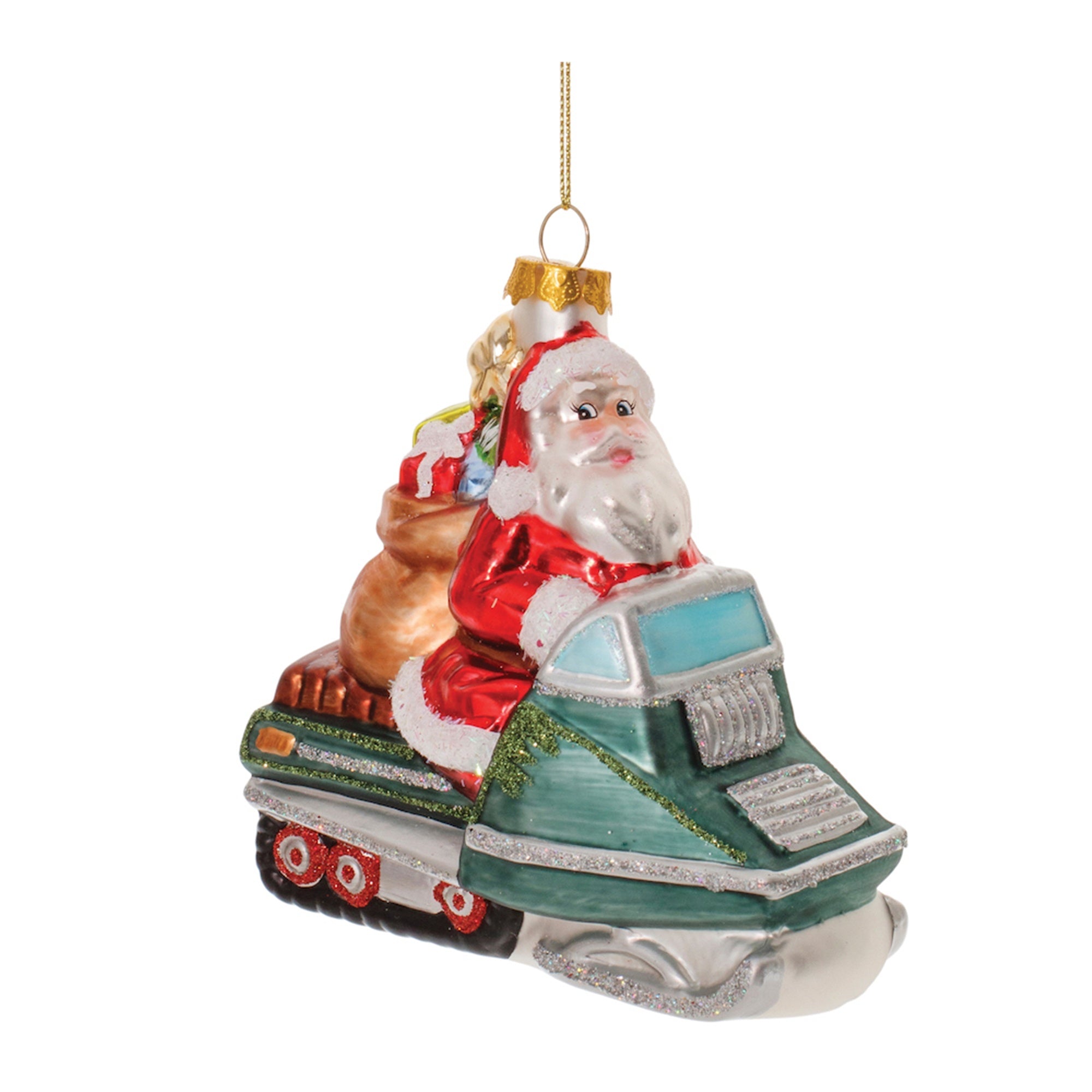 Santa on Ski-Doo Ornament