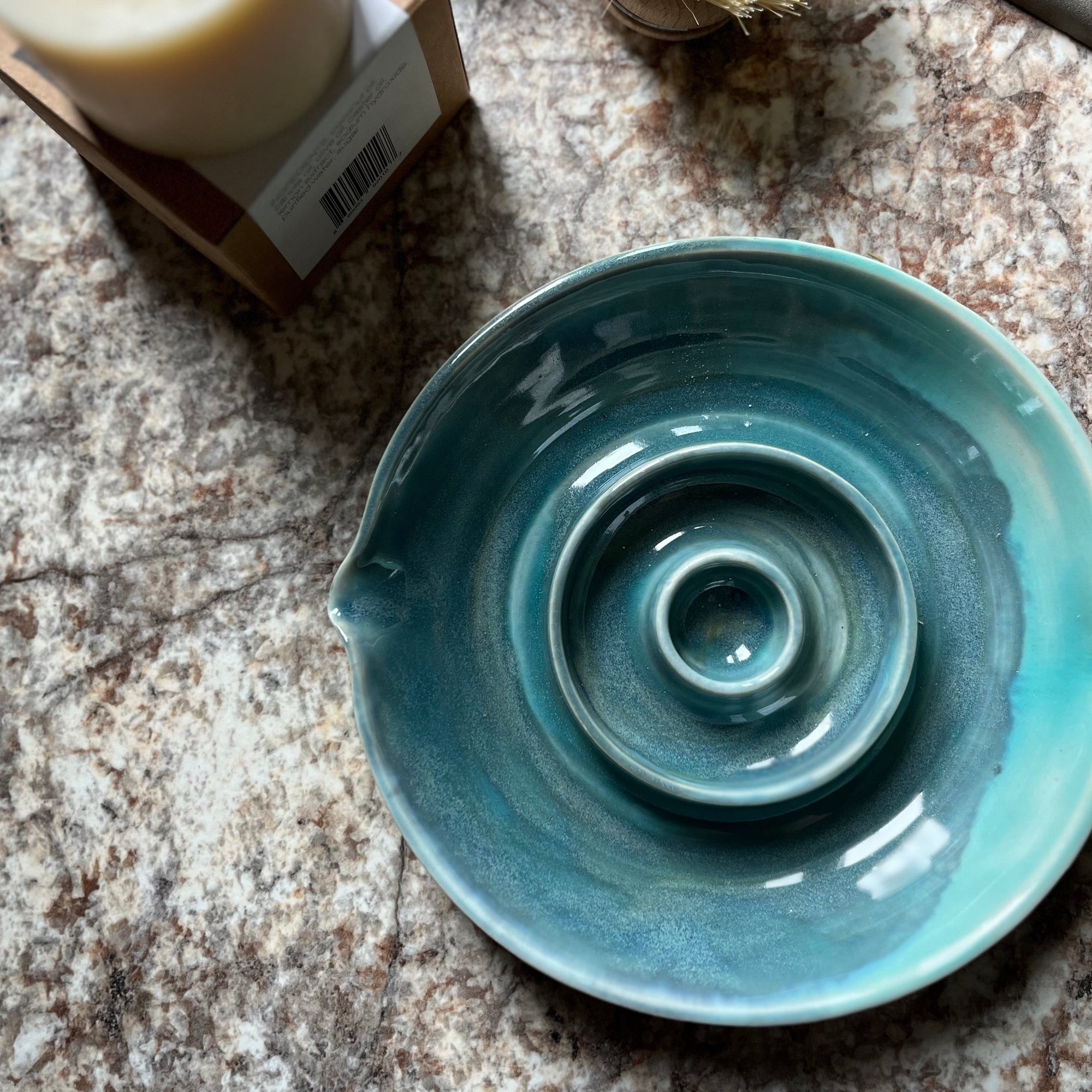 Aqua Pottery Soap Dish