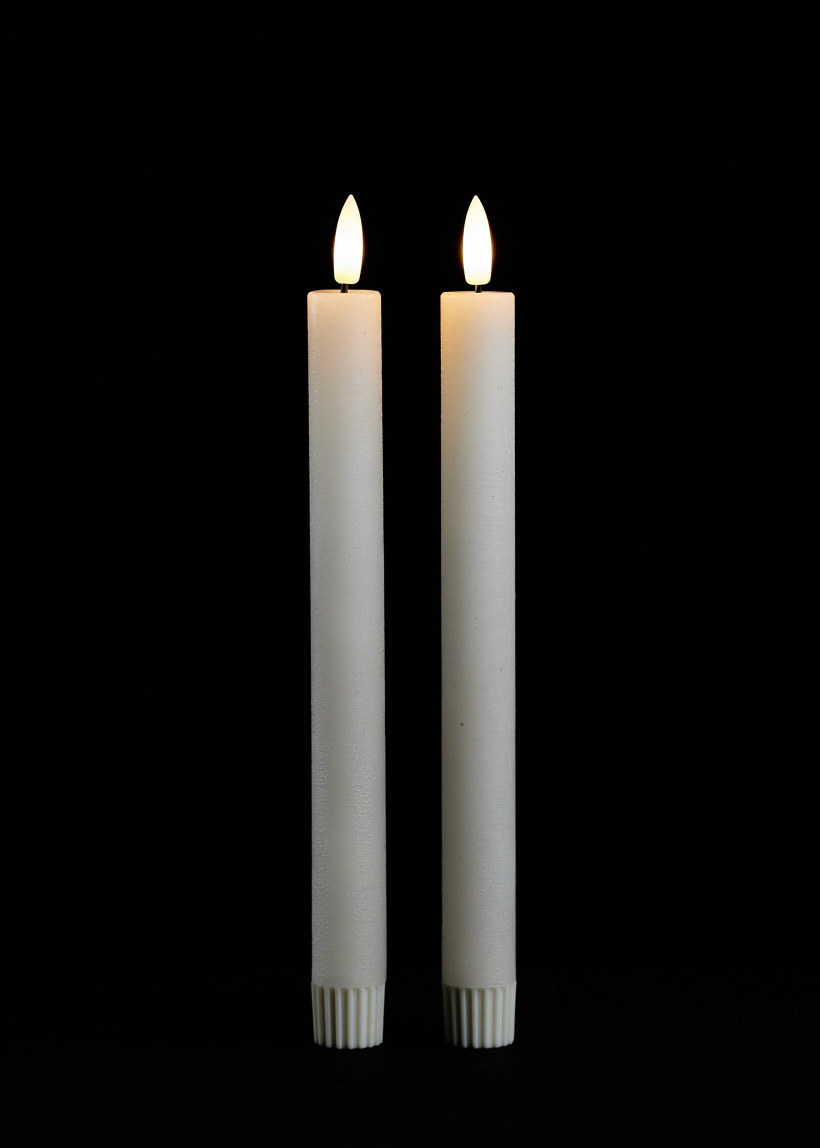 Set of 2 LED Tapers - White