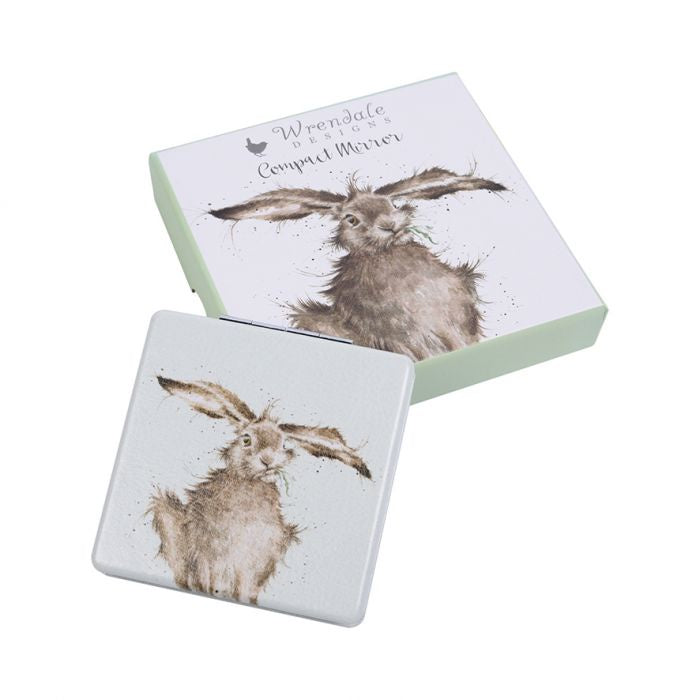 Wrendale Compact Mirror - 'Hare-Brained'