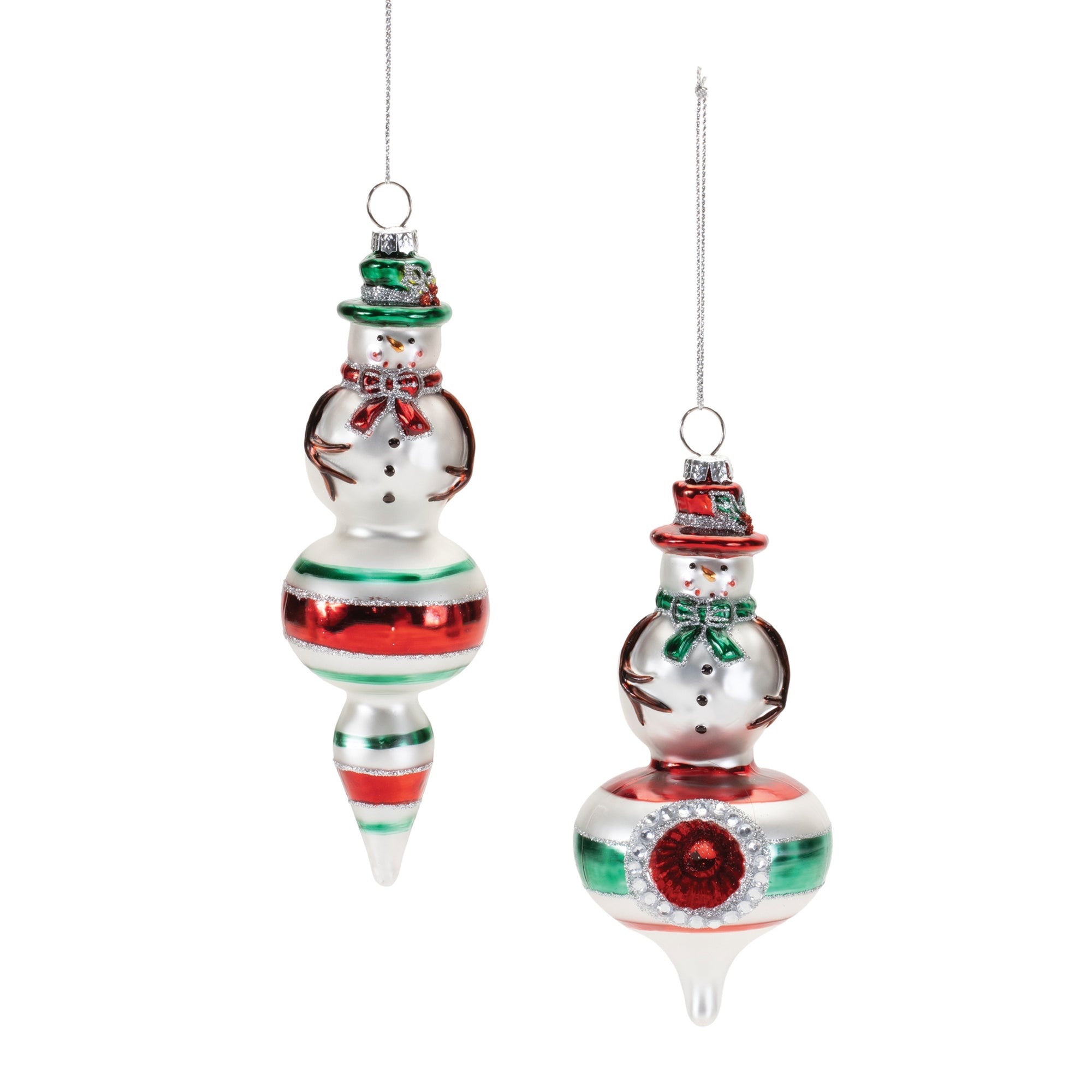 Finial Snowman Ornaments