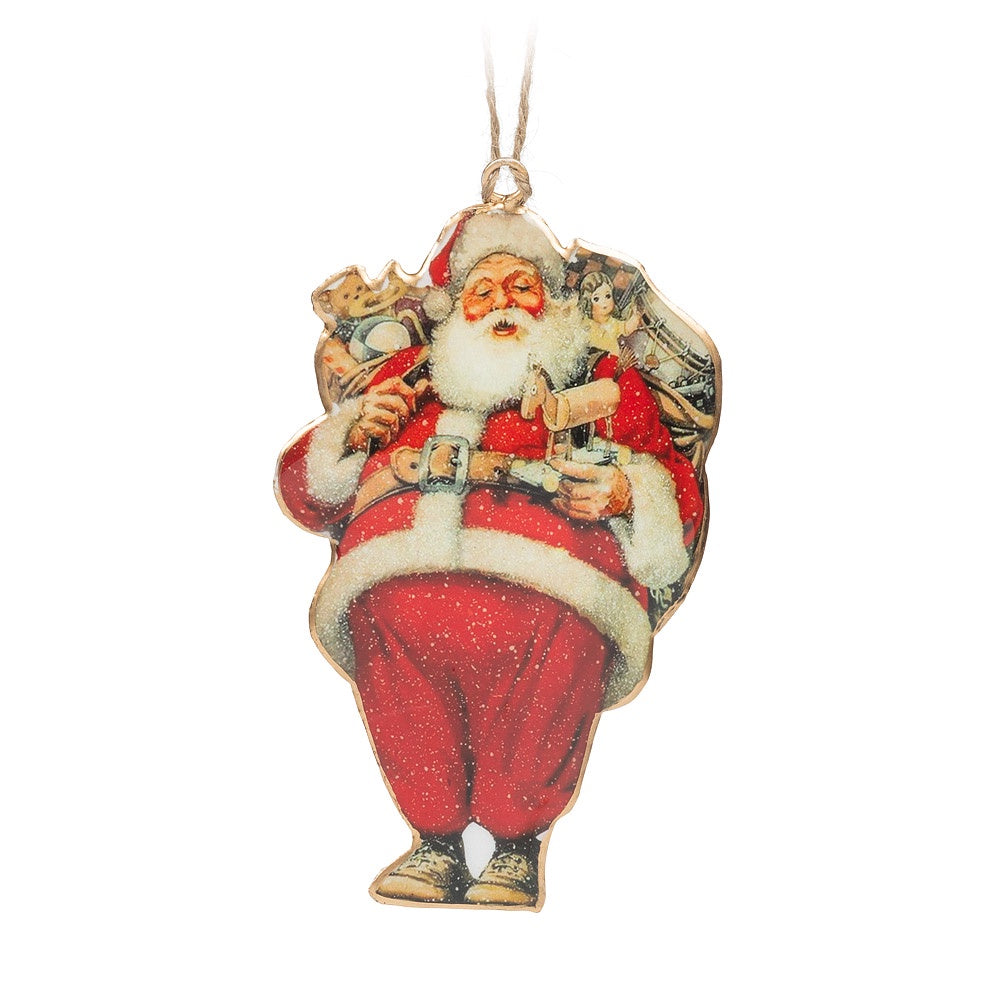Holly Jolly  Santa Ornament