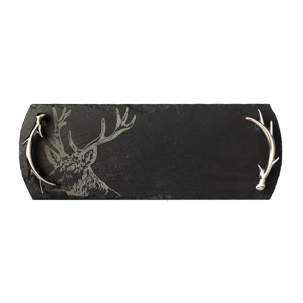 Slate Stag Serving Tray
