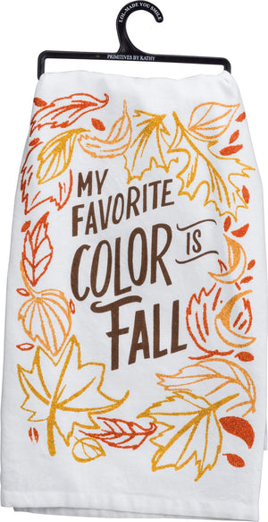 My Favorite Color is Fall Dish Towel